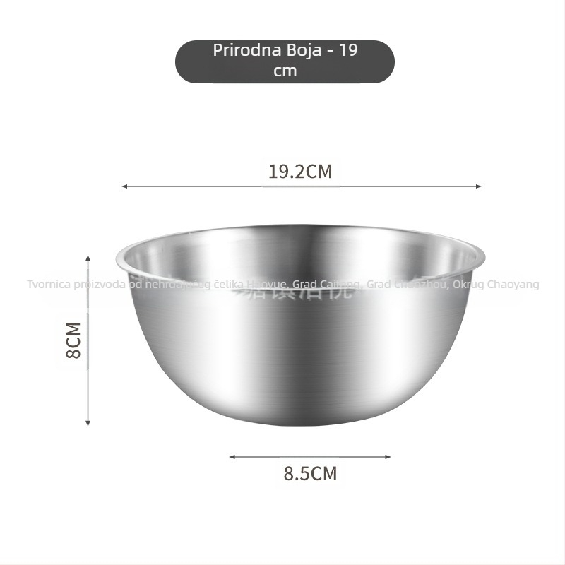 Zdjela za korejsku salatu od nehrđajućeg čelika, zdjela za jaja s vagom za pečenje i zdjela za kućanstvo, zdjela za hladno miješanje, zdjela za hladne rezance