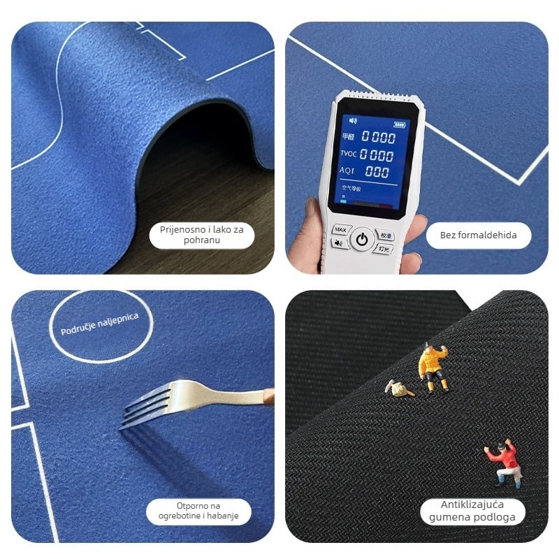 Baršunasti stolnjak za Mahjong sa posebnom tehnologijom za natjecanje u jajima, stolnjak, protuklizna podloga za poker, kvadratna zvučno izolirana i podloga za stol za smanjenje buke