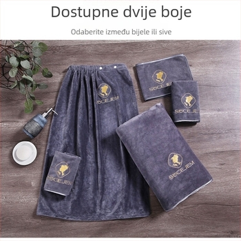 Ručnik za kozmetički salon od mikrovlakana s logotipom po narudžbi, marama za glavu bez dlačica i čičak, set od tri dijela