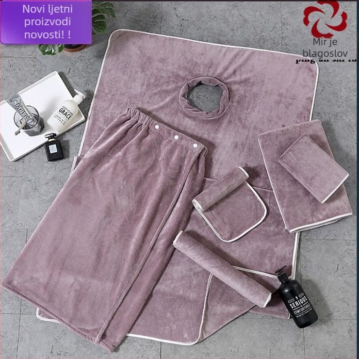 Ručnik za kozmetički salon od mikrovlakana s logotipom po narudžbi, marama za glavu bez dlačica i čičak, set od tri dijela