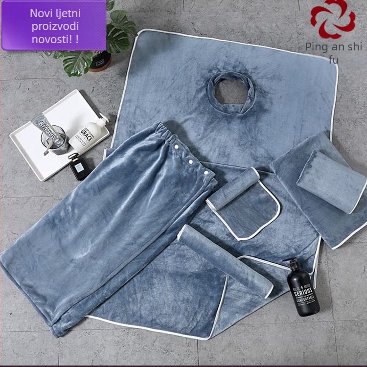 Ručnik za kozmetički salon od mikrovlakana s logotipom po narudžbi, marama za glavu bez dlačica i čičak, set od tri dijela