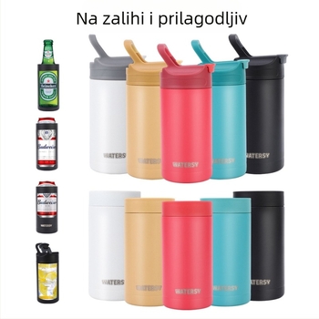 Prijenosna dječja termosica od 4 u 1, limenka Coca-Cole od nehrđajućeg čelika 304, od 16 oz, s dodatkom šalice za kavu