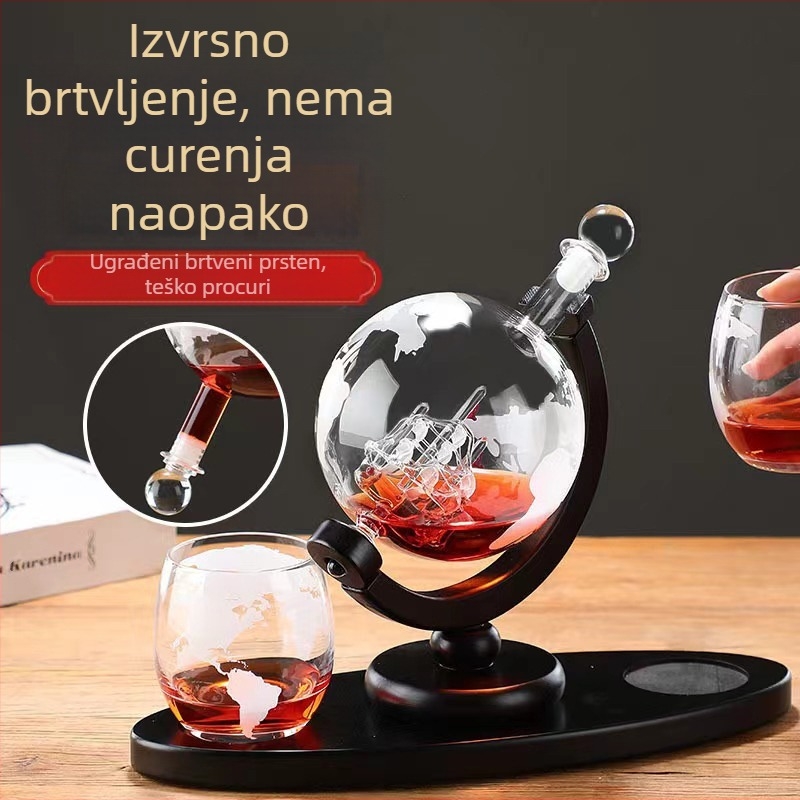 Odijelo za dekanter od visokog borosilikatnog stakla, ukrasi za dekanter od zemlje od staklene boce