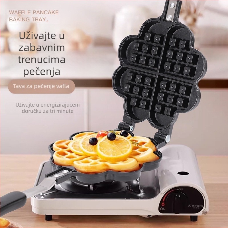 Vanjska trgovina prekogranična izravna domaća tepsija za pečenje sa 7 rupa za doručak, tepsija za vafle za bebe, veleprodaja kalupa za omlet