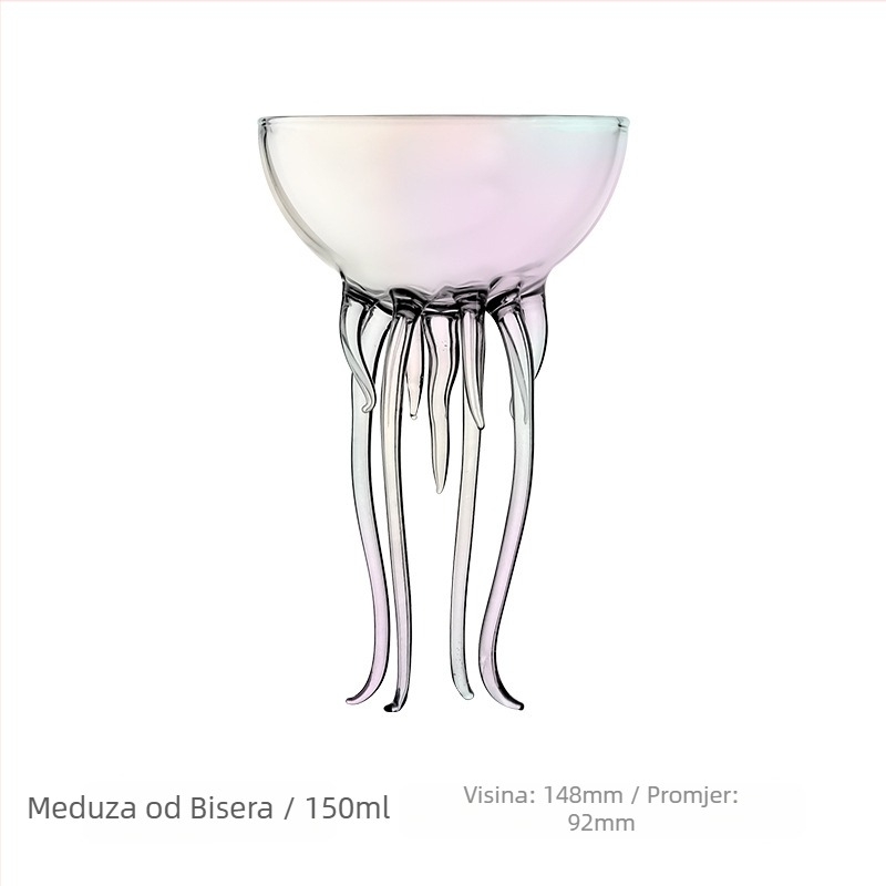 Internetska slavna osoba Visoko izgledajuća čaša hobotnice Kreativna čaša za koktel s meduzom Čaša za martini Čaša za piće