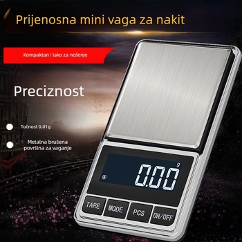 Mini gramska vaga, kineska vaga za biljnu medicinu, precizna kuhinjska vaga za pečenje, elektronička vaga od 0,1 grama, vaga za nakit od 0,01 g
