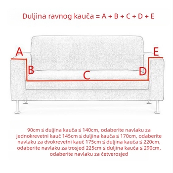 Elastična navlaka za kauč s balonastim uzorkom, jednobojna, s donjim volanom, za kutni kauč
