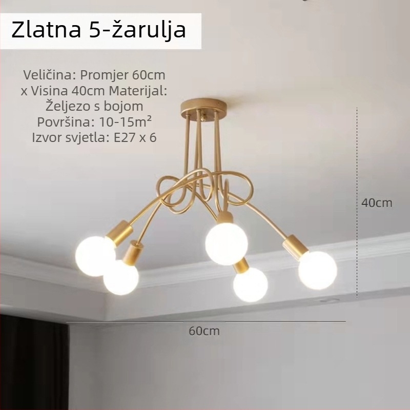 Moderno Skandinavsko Jednostavno Kreativno Toplo Internet Slavne osobe Popularno Glavna spavaća soba Bar Prolaz Dnevni boravak Blagovaonica Nova stropna lampa