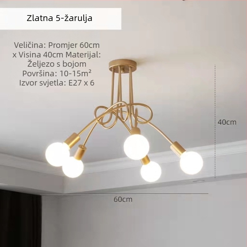 Moderno Skandinavsko Jednostavno Kreativno Toplo Internet Slavne osobe Popularno Glavna spavaća soba Bar Prolaz Dnevni boravak Blagovaonica Nova stropna lampa