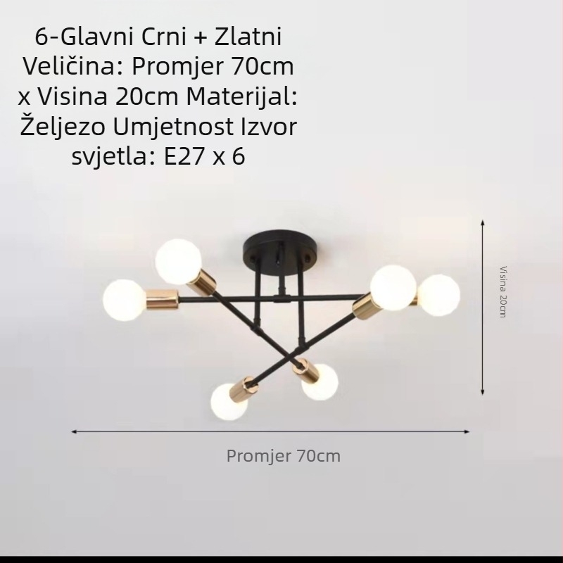 Moderno Skandinavsko Jednostavno Kreativno Toplo Internet Slavne osobe Popularno Glavna spavaća soba Bar Prolaz Dnevni boravak Blagovaonica Nova stropna lampa