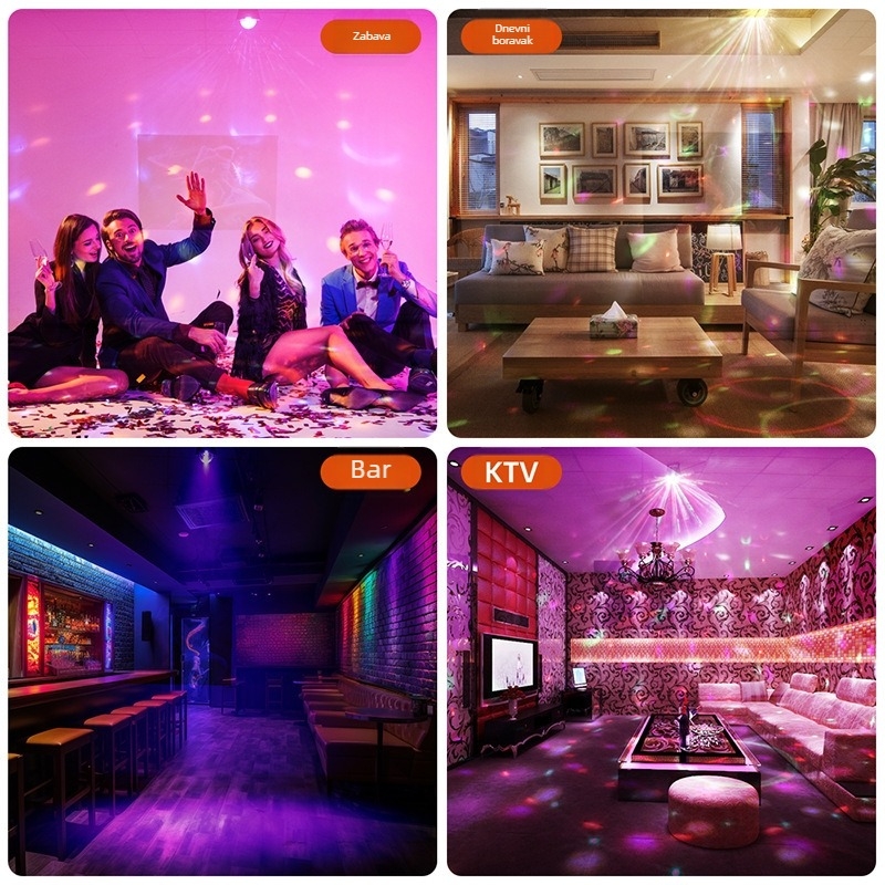 Novo LED daljinsko upravljanje magičnom kuglom, svjetlo za automobil, kućnu atmosferu, pozornicu, privatnu sobu, KTV bar, prekogranično pozornicu