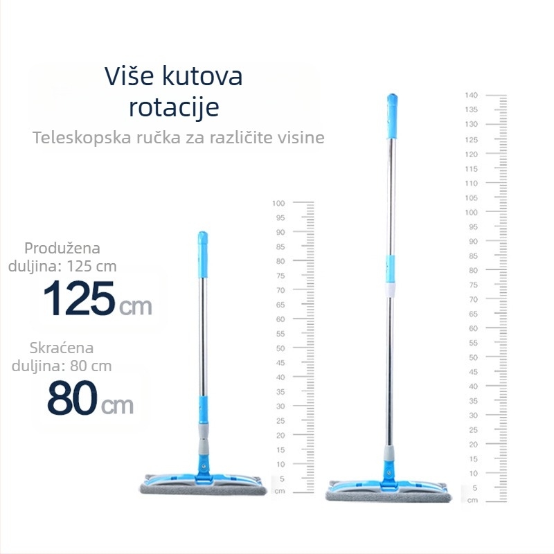 Dropshipping Ravni mop Rotirajući lijeni kućanski mop za drvene podove, mop za mokro i suho brisanje s kopčom za krpu
