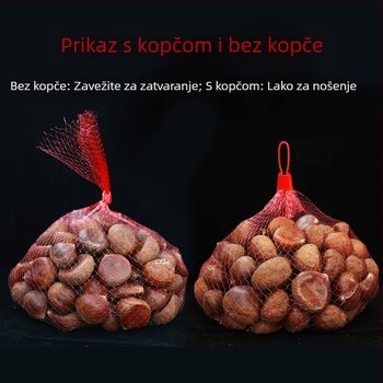 Plastična mrežasta vrećica Veleprodaja mrežaste vrećice za voće Kestenova mrežasta vrećica Supermarket Ambalaža od oraha Prijenosna najlonska svilena tkana vrećica