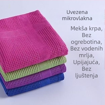 Bešavna krpa za brisanje stakla, ogledala, kupaonice, upijajuća, bez dlačica, kuhinjska krpa za kućanske poslove, bez vodenog žiga, čarobna krpa za lijeno brisanje