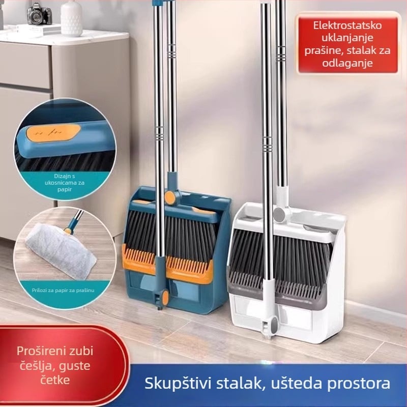 Tvornica izravno odijelo za metlu veleprodaja kućanstvo mekana vunena metla plastična metla neljepljiva dlaka dugi zub za struganje lopatica za smeće