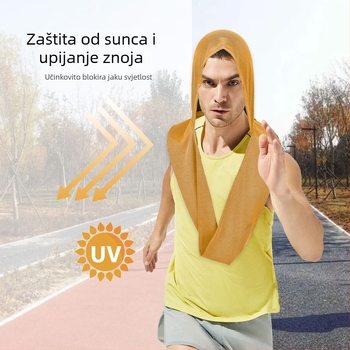 Ručnik s kapuljačom u obliku slova U, za teretanu, plažu, kampiranje, građevinski, za zaštitu od sunca, brzosušeći, sportski, hladni ručnik turban