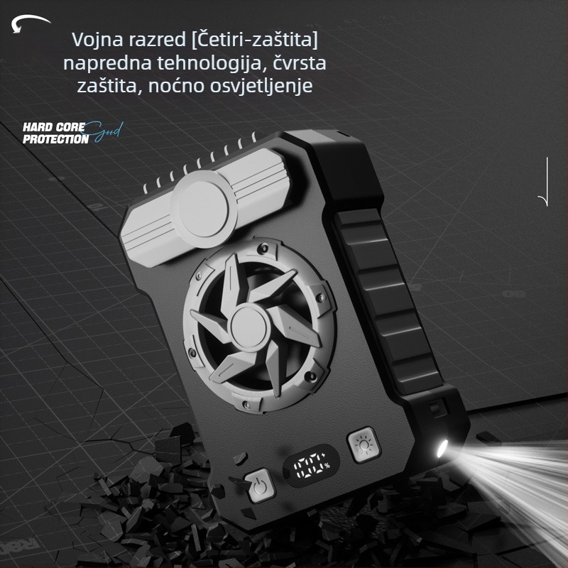 Viseći ventilator za struk na otvorenom za gradilište, USB punjenje, ekspresna dostava, super vjetar, viseći ventilator za vrat s punim poklopcem