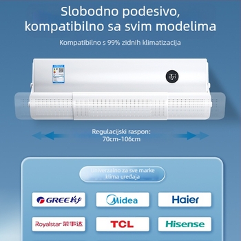 Tvornički uvlačivi deflektor vjetra za klima uređaj, protiv izravnog puhanja, vjetrobranski štitnik, klima uređaj, deflektor vjetra, pročišćavanje, veleprodaja deflektora vjetra