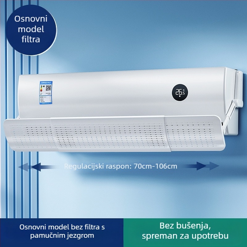 Tvornički uvlačivi deflektor vjetra za klima uređaj, protiv izravnog puhanja, vjetrobranski štitnik, klima uređaj, deflektor vjetra, pročišćavanje, veleprodaja deflektora vjetra