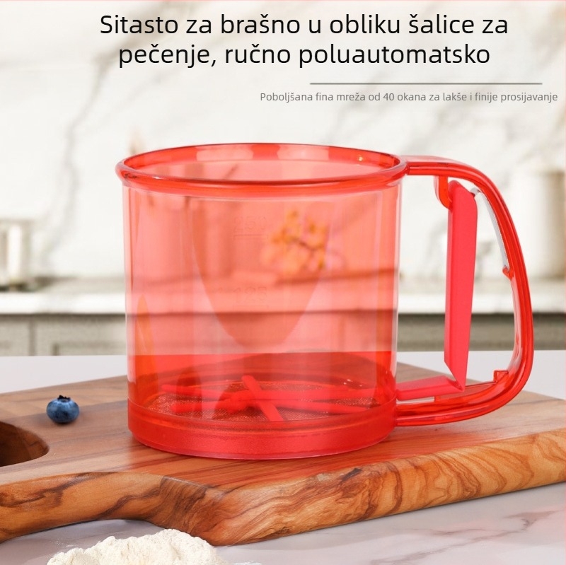 na zalihi ručno poluautomatsko sito za brašno kućno sito sito sito sito sito alat za pečenje curenje