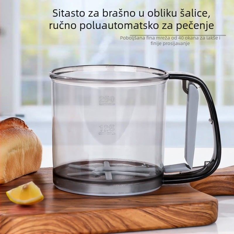 na zalihi ručno poluautomatsko sito za brašno kućno sito sito sito sito sito alat za pečenje curenje