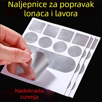 Zakrpa za lonce, zadebljana aluminijska folija, traka za dno lonca, artefakt od nehrđajućeg čelika, otporan na visoke temperature, popravak curenja u bazenu od limenog papira, aluminijska koža, samoljepljiva, led