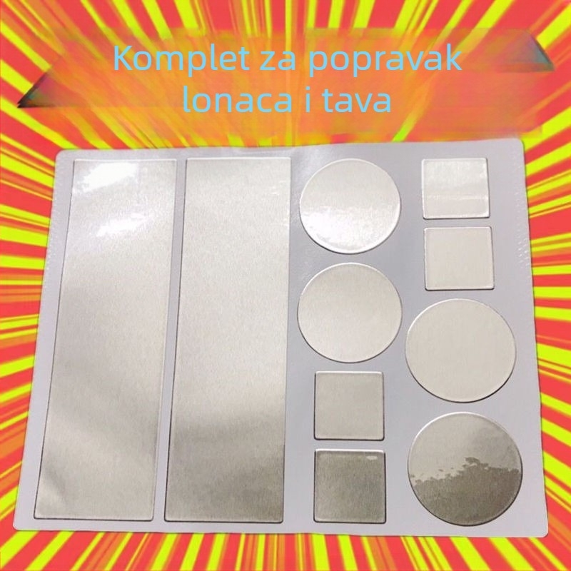 Zakrpa za lonce, zadebljana aluminijska folija, traka za dno lonca, artefakt od nehrđajućeg čelika, otporan na visoke temperature, popravak curenja u bazenu od limenog papira, aluminijska koža, samoljepljiva, led