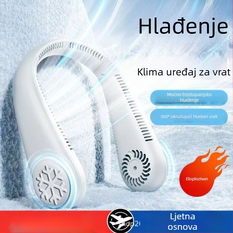 T30 Ventilator s pahuljičastim vratom, hlađenje, bez lopatica, prijenosni mini tihi dnevni vanjski mali ventilator