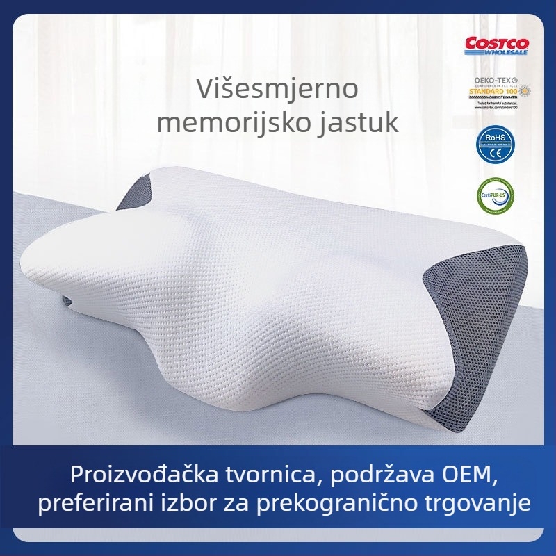 Amazon jastuk s leptirom, jastuk s memorijom leptira, spori oporavak, jastuk za vrat za odrasle s nultim pritiskom, hotelski jastuk, cervikalni jastuk