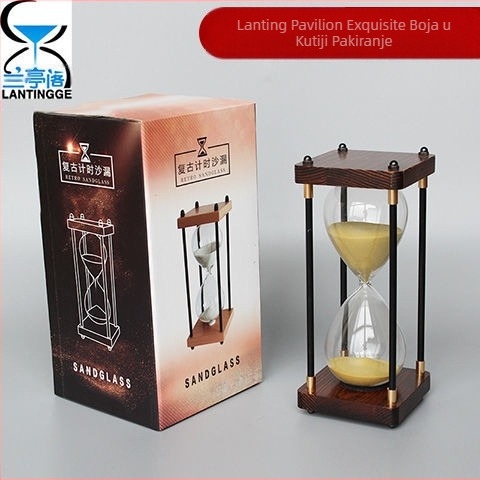 Retro pješčani sat od 30 minuta, vremenski stakleni, dnevni boravak, kreativni ukras za dom, vrhunski poklon za ljubavnika, rođendanski poklon