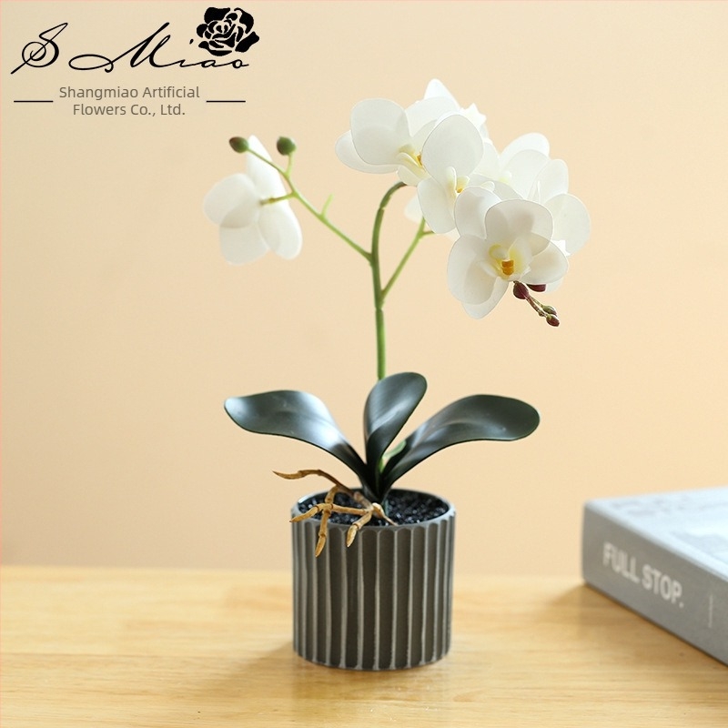 Umjetni bonsai orhideje Phalaenopsis, realistično cvijeće koje izravno isporučuje proizvođač, kućni ukrasi, dropshipping, umjetne biljke u saksiji, umjetno cvijeće
