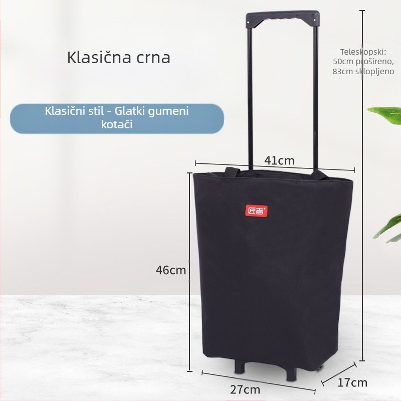 Kolica s kotačima, torba za kupovinu u supermarketu, torba za kupovinu namirnica, platnena torba, kolica za kupovinu, prijenosna kolica velikog kapaciteta, prekogranična
