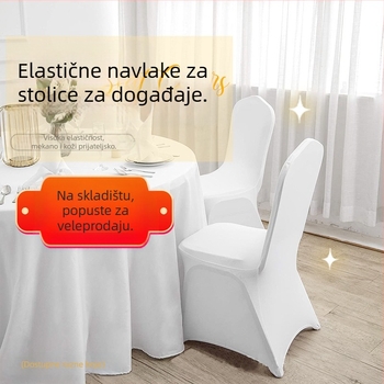 Navlaka za stolicu od mliječne svile za konferencijske hotele, bijela, omotana nogama, zadebljana elastična navlaka za stolicu od mliječne svile, posebna navlaka za stolicu za vjenčanje u hotelu za konferencije
