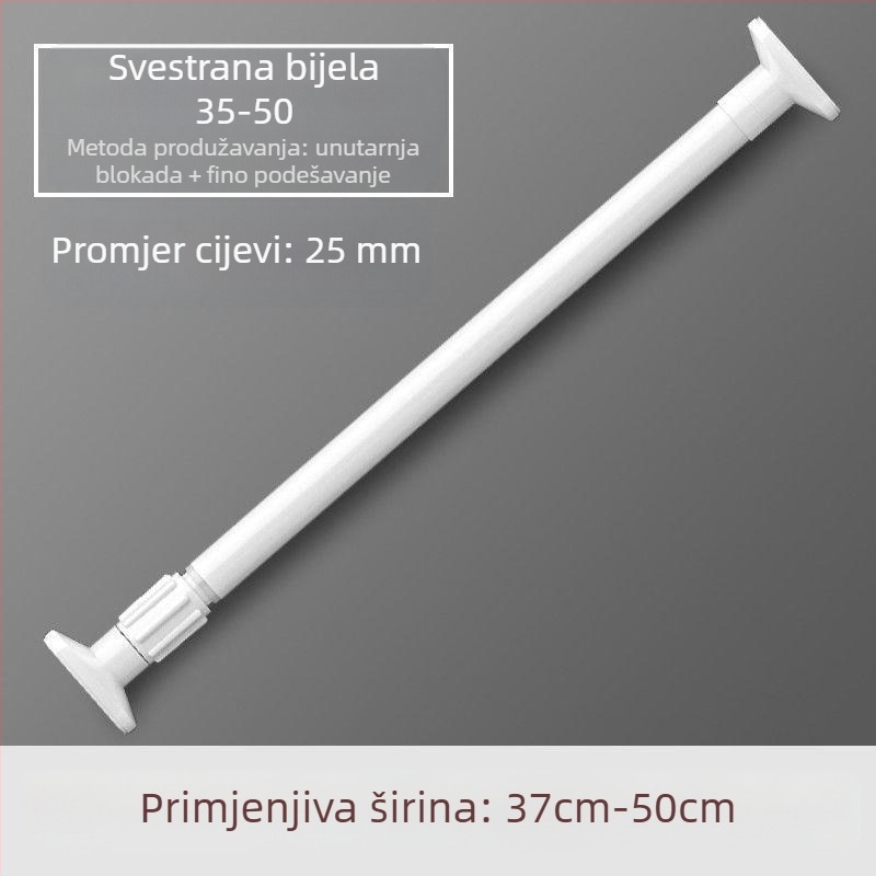 Ormar za odjeću, teleskopska šipka, šipka za vješalicu za odjeću bez bušilica, šipka za sušenje odjeće za WC, prečka, šipka za vješalicu za odjeću, skupljajuća ravna šipka
