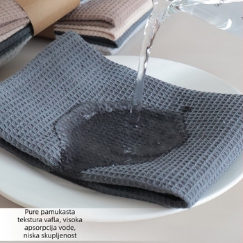 Čista pamučna obična krpa za suđe od vafla, kuhinjska krpa s ananasom, može se označiti preko granice