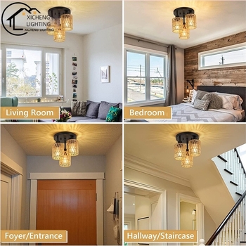 Američki luster od imitacije konoplje, pleteni od užeta, za domaćinstvo, pastoralni restoran, čajanka, gostionica, bar, spavaća soba, ručno rađena stropna lampa s tri glave