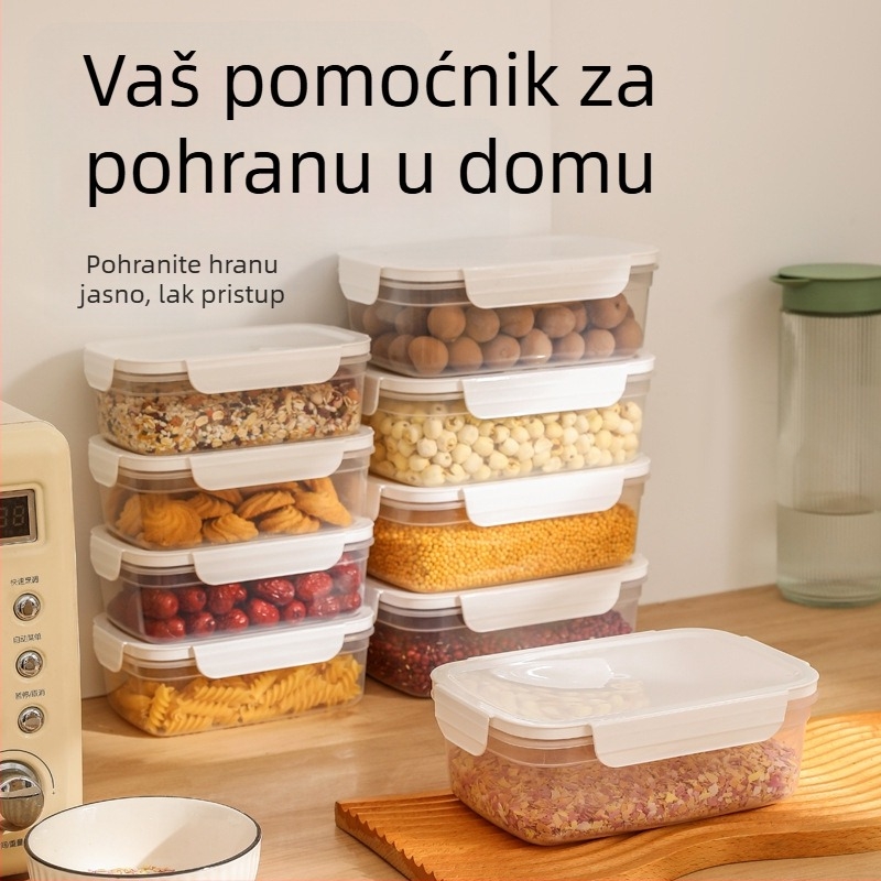 FCM certificirana zatvorena staklenka za pohranu hrane, plastična staklenka za pohranu, žitarice, kuhinjske grickalice, led