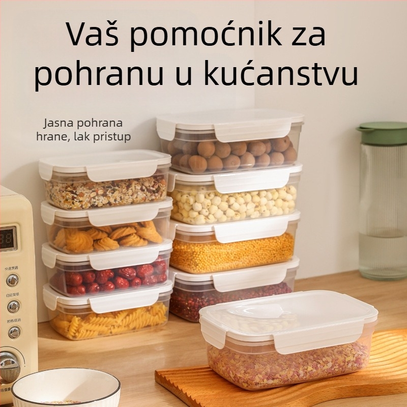 FCM certificirana zatvorena staklenka za pohranu hrane, plastična staklenka za pohranu, žitarice, kuhinjske grickalice, led