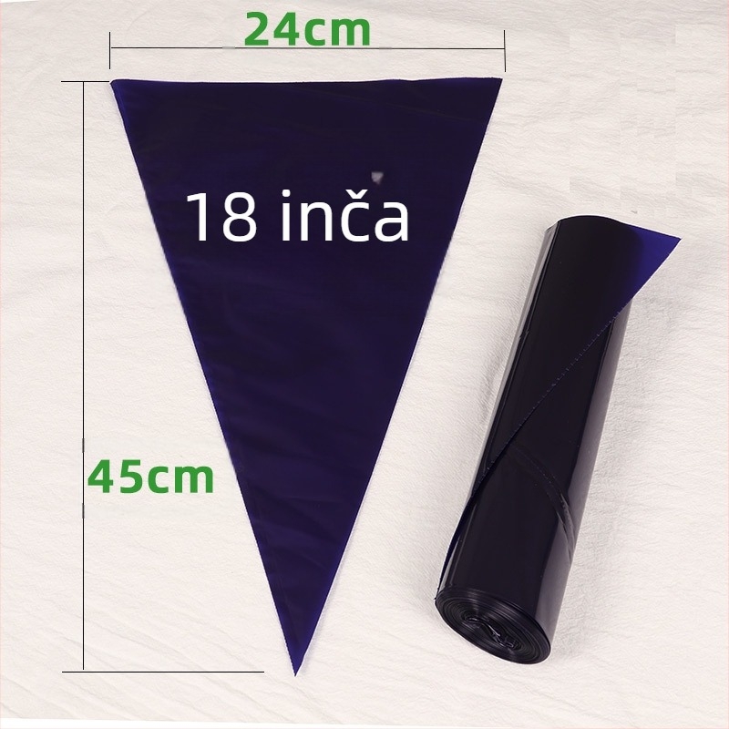 Amazon 50-dijelna plava vrećica za role 25 * 52 cm jednokratna vrećica za ukrašavanje zadebljana vrećica za kremu