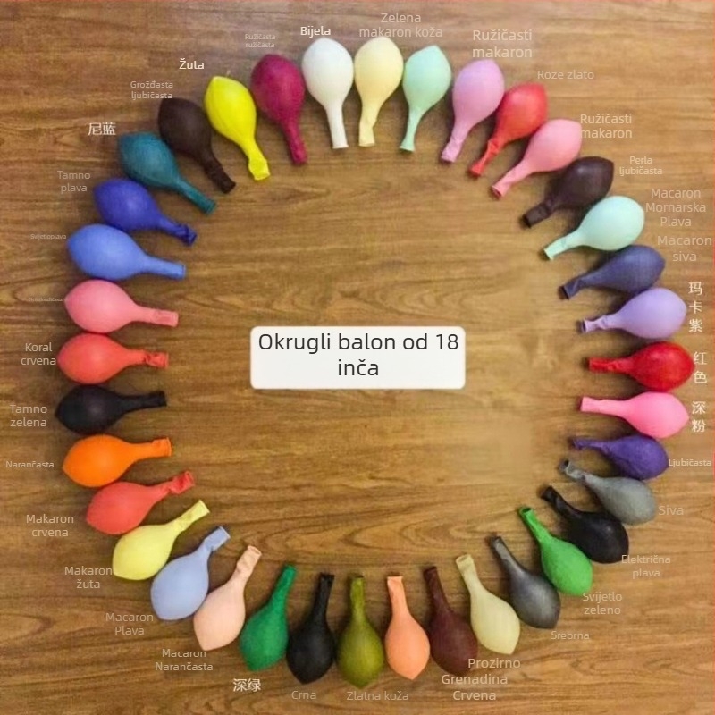 Balon 18 inča 10 g zadebljani blagdanski pribor za vjenčanja metalni mat biserni Macaron lateks balon