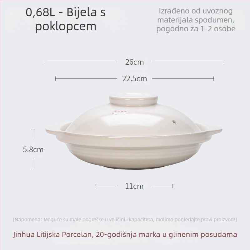 Xyf keramička velika posuda za hotel, ekstra plitka posuda za plinski štednjak s ribljom glavom, komercijalna posuda male veličine s ravnim dnom, visoka otpornost