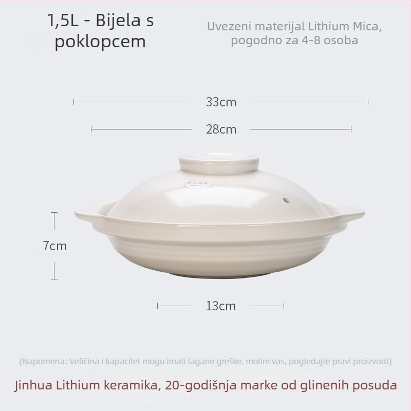 Xyf keramička velika posuda za hotel, ekstra plitka posuda za plinski štednjak s ribljom glavom, komercijalna posuda male veličine s ravnim dnom, visoka otpornost