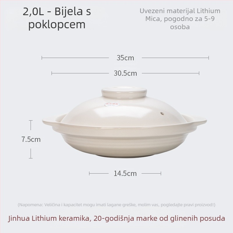 Xyf keramička velika posuda za hotel, ekstra plitka posuda za plinski štednjak s ribljom glavom, komercijalna posuda male veličine s ravnim dnom, visoka otpornost