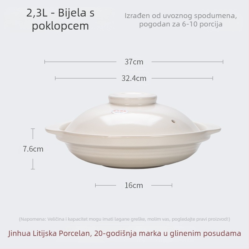 Xyf keramička velika posuda za hotel, ekstra plitka posuda za plinski štednjak s ribljom glavom, komercijalna posuda male veličine s ravnim dnom, visoka otpornost