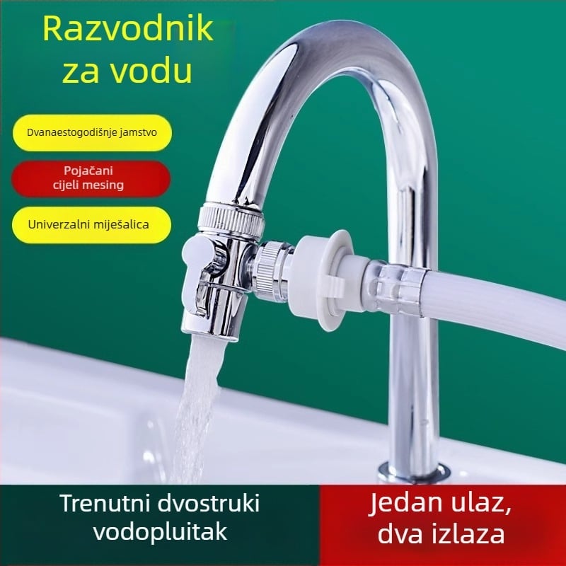 Priključak za slavinu Jedan na dva Kuhinjski umivaonik Perilica rublja Priključak za dovod vode Distributer vode mogu koristiti tisuće cvijeća