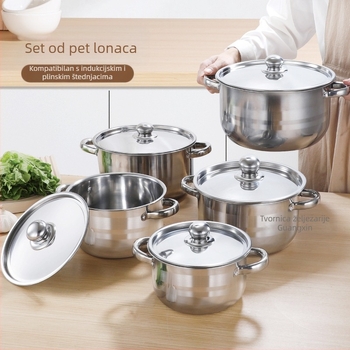 Izravna prekogranična opskrba od zadebljanog seta lona od nehrđajućeg čelika 18-26 cm s čeličnim poklopcem Španjolska Meksiko