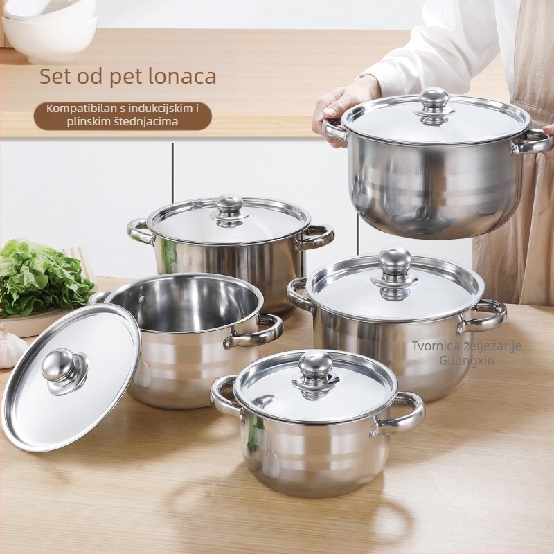 Izravna prekogranična opskrba od zadebljanog seta lona od nehrđajućeg čelika 18-26 cm s čeličnim poklopcem Španjolska Meksiko