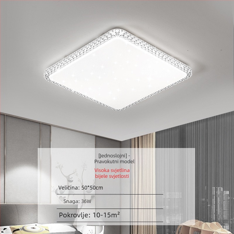 Imitacija kristala Nova svjetiljka za dnevni boravak LED stropna svjetiljka za glavnu spavaću sobu Moderna jednostavna atmosferska svjetiljka Luksuzna glavna svjetiljka za hodnik