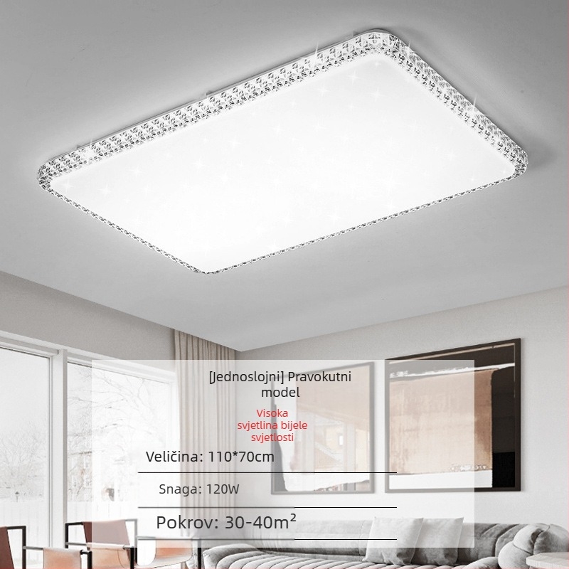 Imitacija kristala Nova svjetiljka za dnevni boravak LED stropna svjetiljka za glavnu spavaću sobu Moderna jednostavna atmosferska svjetiljka Luksuzna glavna svjetiljka za hodnik