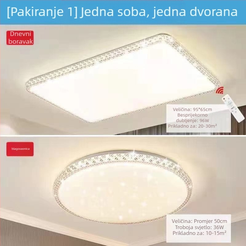 Imitacija kristala Nova svjetiljka za dnevni boravak LED stropna svjetiljka za glavnu spavaću sobu Moderna jednostavna atmosferska svjetiljka Luksuzna glavna svjetiljka za hodnik